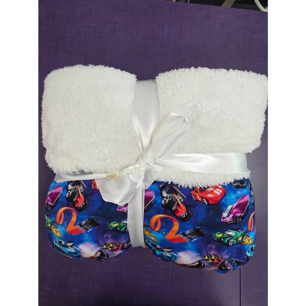 NEW CHARLIES PROJECT fast cars plush bamboo blanket in multi